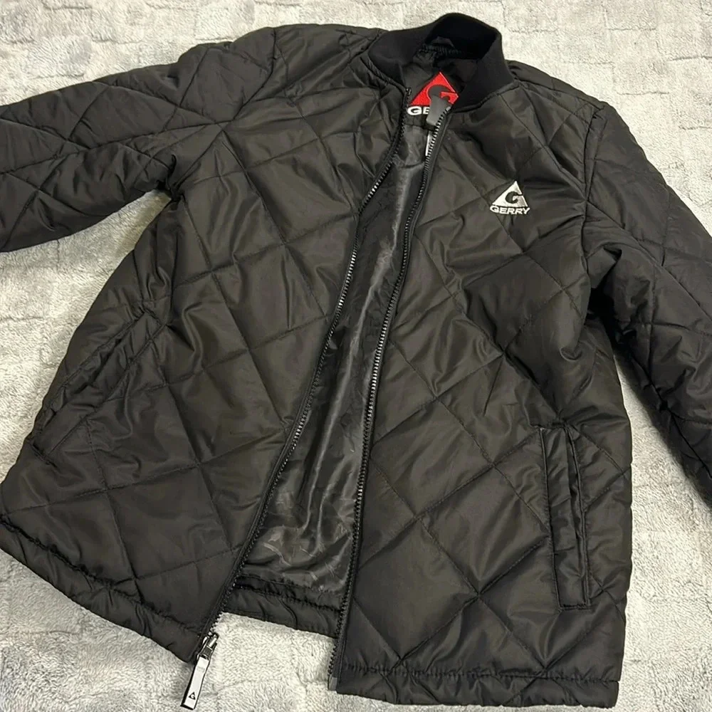 Gerry Youth Black Quilted Zip-Up Lightweight Puffer Ski Jacket / Size L 14-16